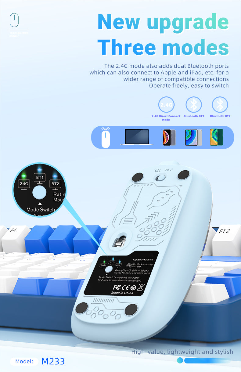 Mouse Traslucido Plano