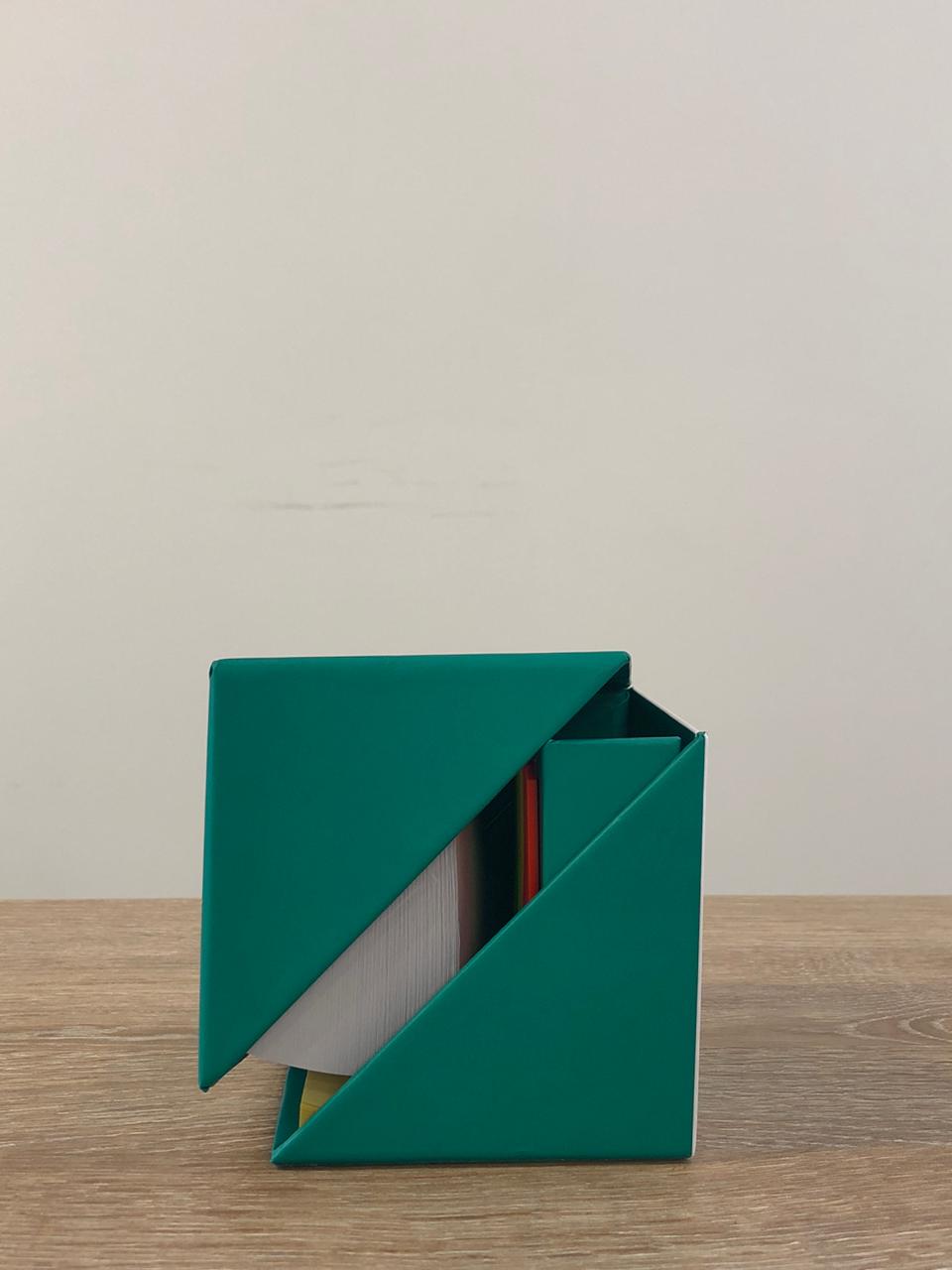 Cubo Plegable De Notas Adhesivas y Porta Lapiceros